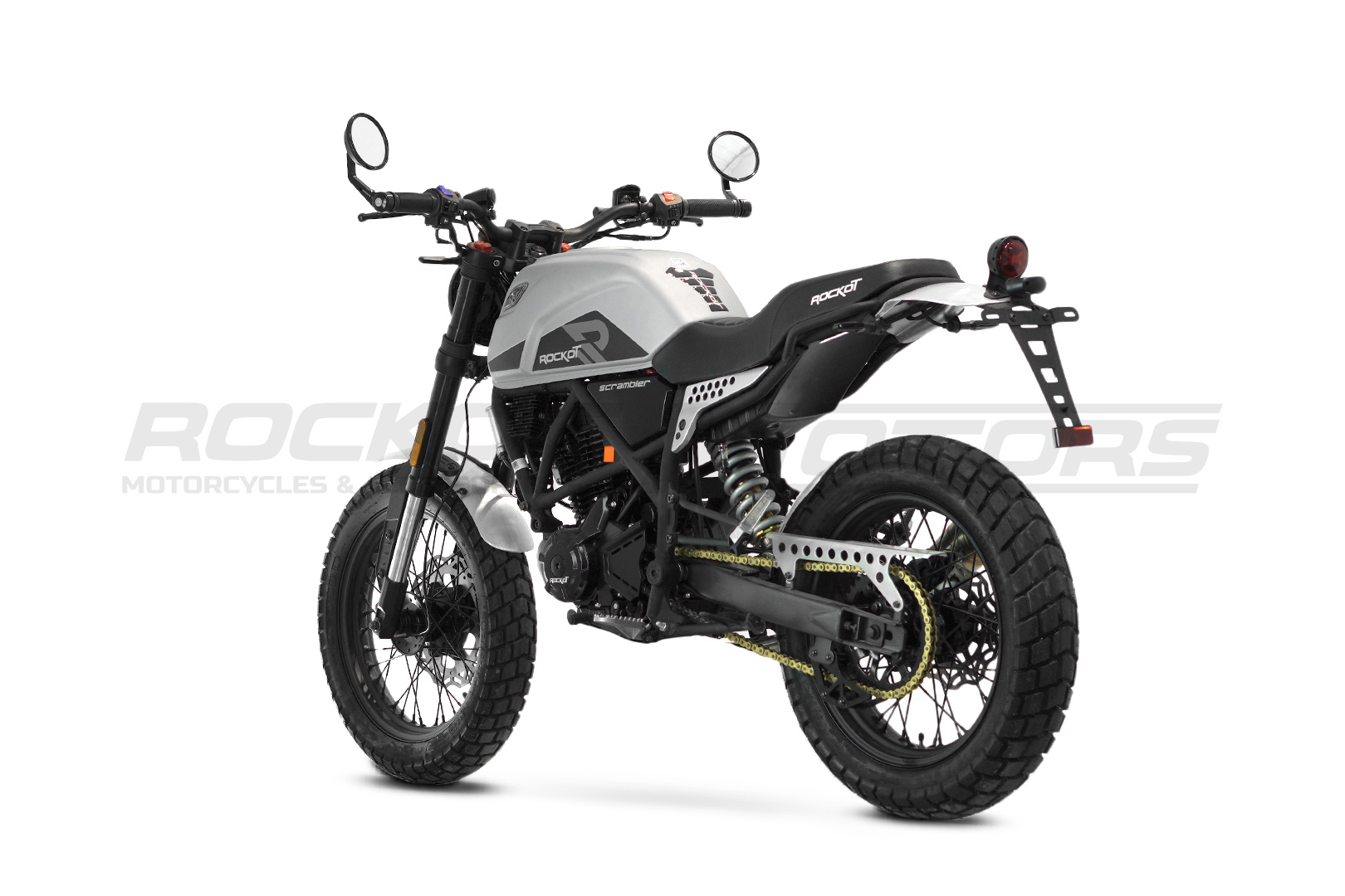 Мотоцикл дорожный ROCKOT SCRAMBLER (серый)