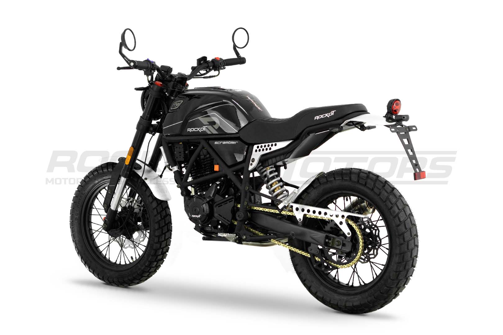Мотоцикл дорожный ROCKOT SCRAMBLER (черный глянцевый)