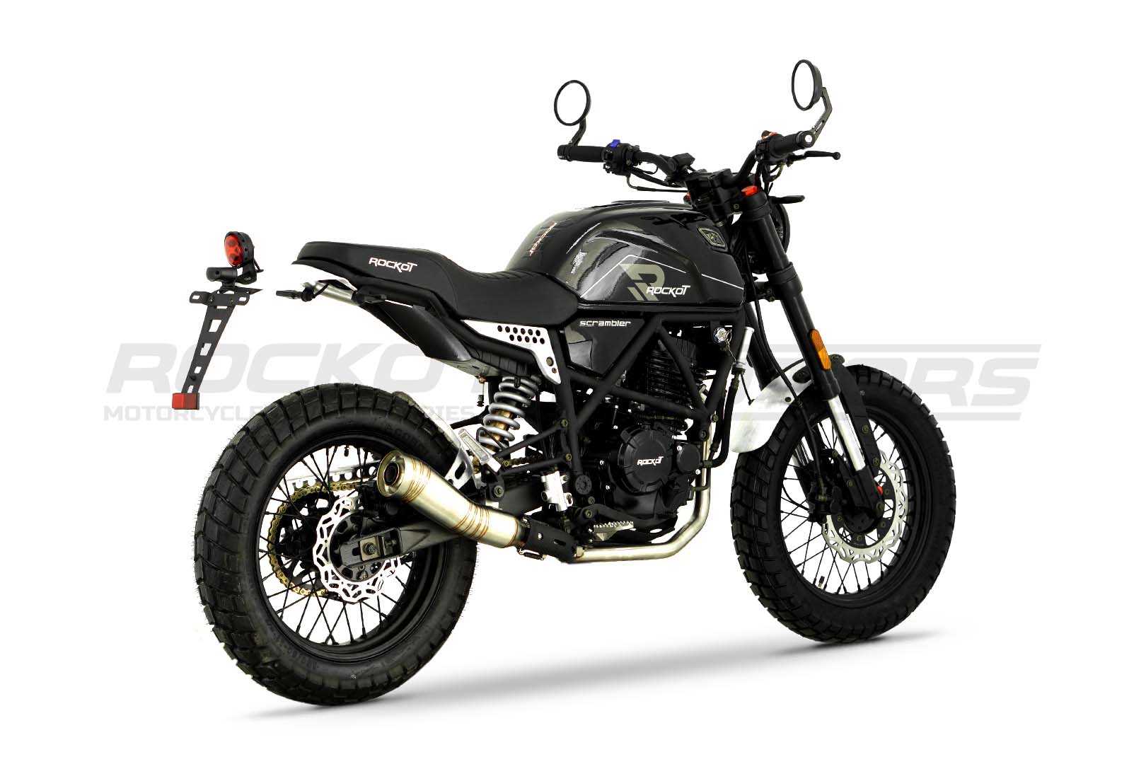 Мотоцикл дорожный ROCKOT SCRAMBLER (черный глянцевый)