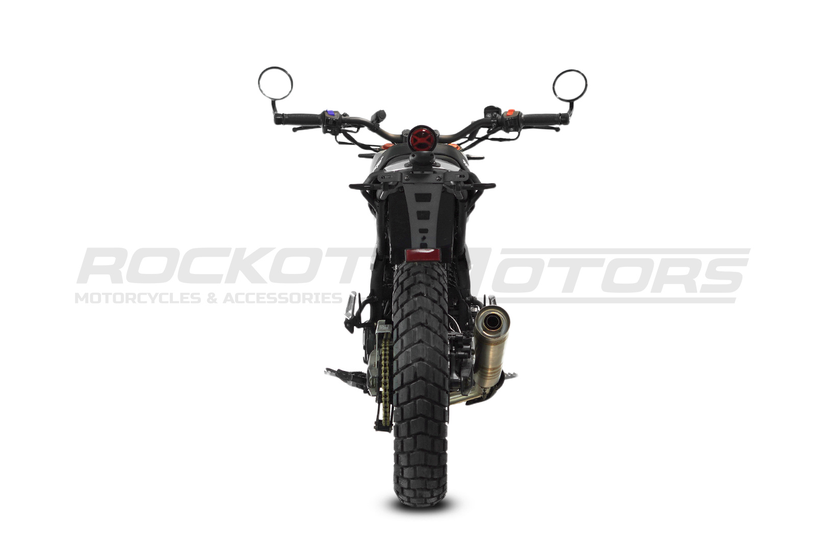 Мотоцикл дорожный ROCKOT SCRAMBLER (серый)