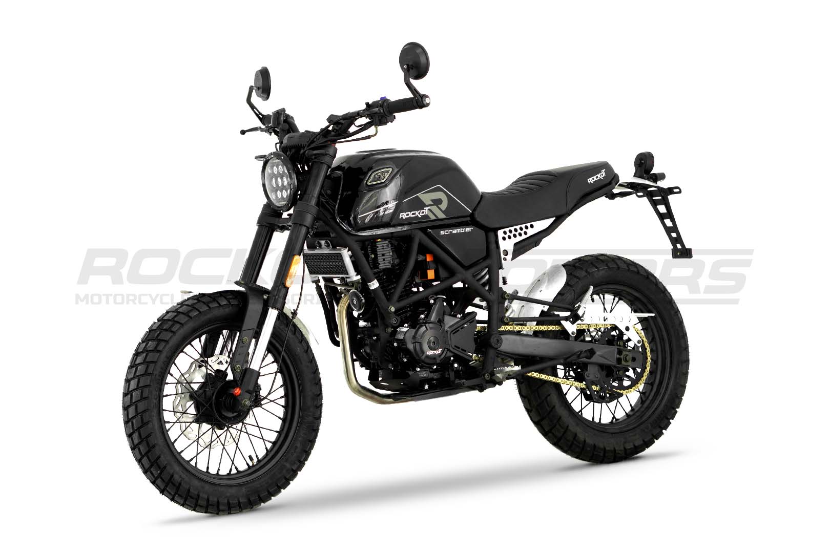 Мотоцикл дорожный ROCKOT SCRAMBLER (черный глянцевый)