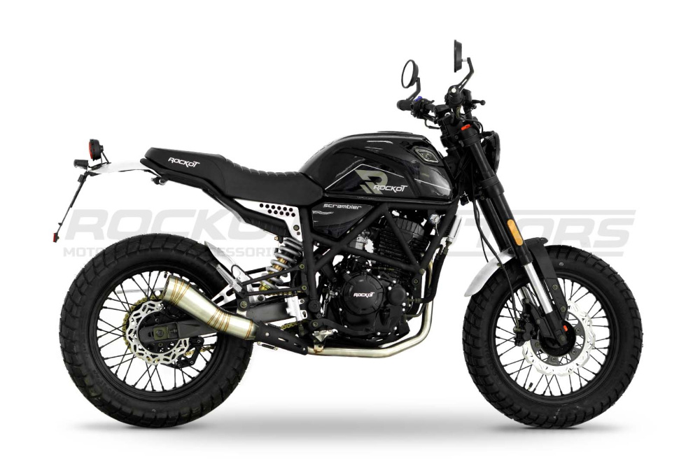 Мотоцикл дорожный ROCKOT SCRAMBLER (черный глянцевый)
