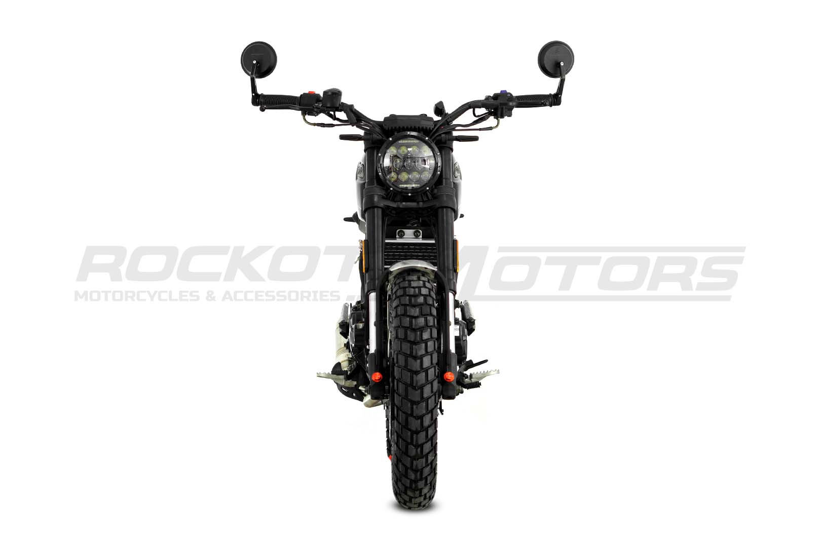 Мотоцикл дорожный ROCKOT SCRAMBLER (черный глянцевый)