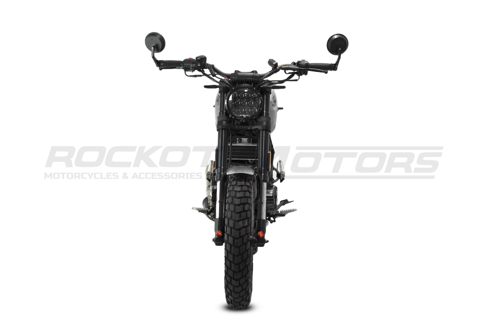 Мотоцикл дорожный ROCKOT SCRAMBLER (серый)