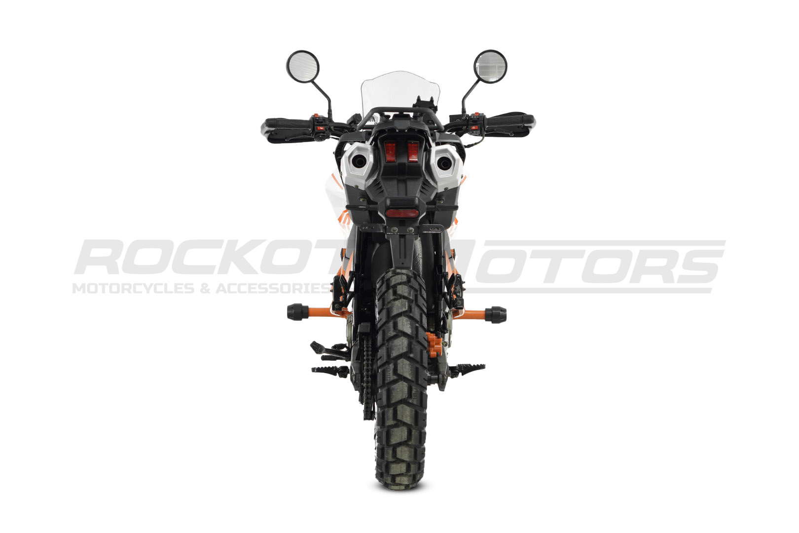 Мотоцикл турэндуро ROCKOT HOUND 2.0 (белый/оранжевый)